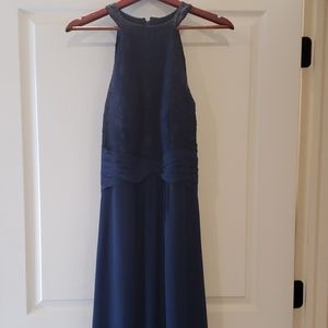Long chiffon bridesmaids dress